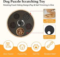 Planche à gratter les ongles classique en acier inoxydable massif pour chiens, boîte à nourriture, outil de lime à ongles sans pression pour chiens, usage intérieur