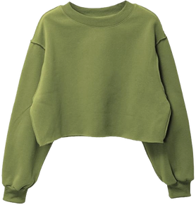 Wholesale SBEA IMPEX Girls' <b>Cropped</b> Hoodie Short Sleeve Fleece Sweatshirt Casual Oversized Pullover Simple Eco-Friendly OEM ODM - Product Image 2