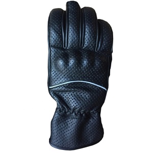 Guantes de Carreras Cortos de Motocross Unisex de Cuero Genuino con Logotipo Personalizado de Alta Calidad, Protección Rígida en los Nudillos, Keven Impex KI-602 Full - Product Image 2