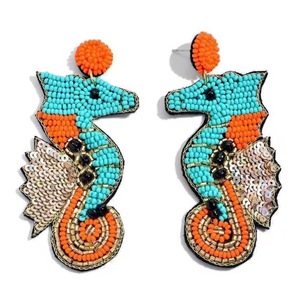 Handmade Beaded <b>Rainbow</b> Earrings or Multicolor Seed Bead Earrings Butterfly Pearl Seed Bead Fine Jewelry Accessories - Product Image 4