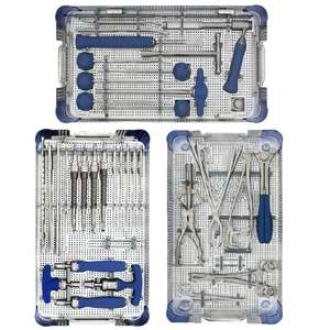Juego de instrumentos ortopédicos de acero inoxidable para cirugía de columna lumbar con caja de esterilización, certificado CE Clase II. - Product Image 1
