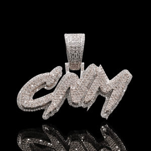 Ensemble Pendentif et Chaîne Personnalisé Hip Hop Bling Moissanite Quartz Acier Inoxydable Boîtier Octogonal Bracelet 20mm Cadran Chiffres Romains - Product Image 1