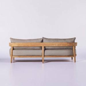 Venta Directa de Fábrica, Sofá de Madera de Teca, Estilo Orgánico Moderno, Sofá de 3 Plazas, Minimalista, para Sala de Estar, Hotel, Proveedor Directo B2B - Product Image 2