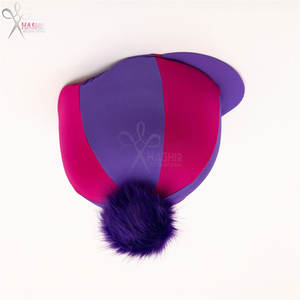 Housse de casque d'équitation personnalisée bicolore violet cerise en acier inoxydable – Housse de protection élégante pour casque d'équitation sur mesure - Product Image 3