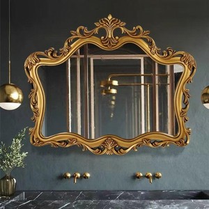 Espejo Decorativo Ovalado de Madera de Teca Hecho a Mano por Aqdus Saleem |   Diseño Barroco de Jaipur, Ecológico, Duradero y Ligero - Product Image 2