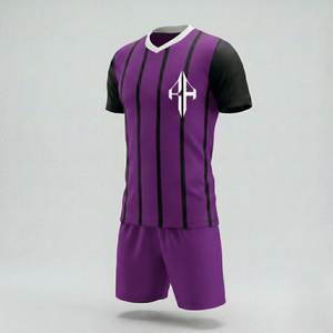 Uniforme de Fútbol para Hombre de Alta Calidad, 100% Poliéster, Cuello en V, Manga Corta, Personalizable, Transpirable, con Logotipo Personalizado por RIVIAN ATLANTIC - Product Image 4