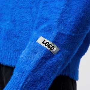 Pull en maille moelleuse à col montant pour l'hiver, vente en gros |   Pull en mohair brossé pour homme |   Tricots vintage personnalisés OEM/ODM - Product Image 4