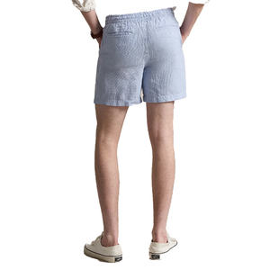 Premium Polo Prepster Linen Shorts Men Luxury Resort OEM Custom Preppy Summer Casual Fashion Bottoms Mid Waist <b>Elastic</b> Waist - Product Image 3