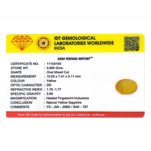 Certified Natural Yellow Sapphire 4.3 Carat Faceted Loose Gemstone for Fine Jewelry - Product Image 4