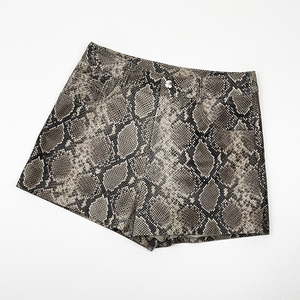 New Products Hot Pattern <b>Leather</b> Short <b>Sexy</b> <b>Leather</b> Sheepskin Printing Shorts for Ladies - Product Image 3