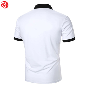 Chemises décontractées de luxe pour hommes, unies, en coton/polyester de haute qualité, avec logo personnalisé sur le devant, manches courtes, respirantes, légères et écologiques - Product Image 3