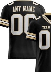 Uniforme de Fútbol Americano Personalizado Unisex, 180GSM, Poliéster, Impresión Digital, Parte Delantera Corta, para Jóvenes, Práctica, Partido, Rendimiento - Product Image 2