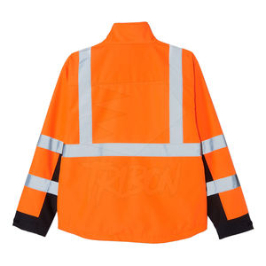 Veste de sécurité réfléchissante vert lime personnalisable pour le cyclisme, la course à pied et le jogging avec fermeture éclair - Product Image 2