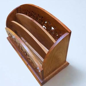 Porte-stylo de bureau en bois massif naturel de haute qualité, écologique, fait main, design moderne, durable, taille personnalisée, décoration de bureau - Product Image 5