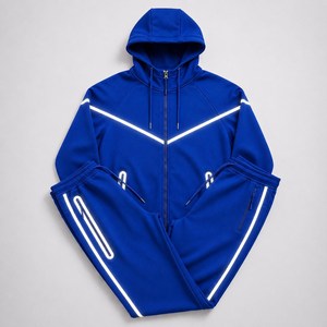 Custom Hooded Casual Solid Waterproof Windproof Training Wear Shorts <b>Jacket</b> Set for Unisex Eco-Friendly Lightweight - Product Image 1