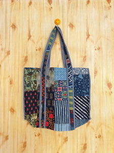 Sac fourre-tout matelassé patchwork en gros – Grand sac à main en coton à bandoulière pour femme - Product Image 3