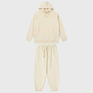 Conjunto Deportivo de Alta Calidad Personalizado 100% Algodón Francés Terry, Sudadera con Forro y Pantalones Deportivos Unisex - Product Image 3