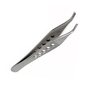 Pinces à tissus Adson 7x7 à dents droites, pinces de dissection dentées en acier inoxydable, manuelles, pour chirurgie ORL, hôpital, USI - Product Image 1