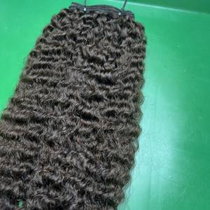 Nueva textura 100% cabello humano cutícula completa alineada cabello crudo negro birmano rizado doble dibujado paquetes de Qhair - Product Image 5