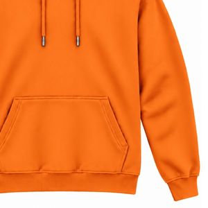 <b>Men</b> <b>Orange</b> Pullover <b>Hoodie</b> Plain Long Sleeve Casual Sweatshirt Custom Logo Streetwear Sportswear Gym Top Shoukat Apparel Manuf - Product Image 5