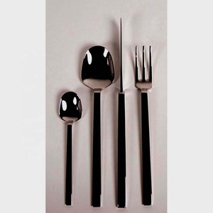 Ensemble de couverts plaqué argent en acier inoxydable de luxe à poignée adorable nouveau look ensembles de couverts à long manche - Product Image 2