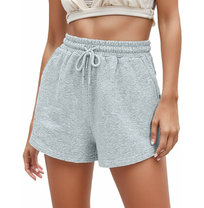 High Quality 100% Cotton <b>Women's</b> <b>Shorts</b> Breathable Quick Dry Summer Casual Wear Elastic Waist High Waist Button Vintage Style - Product Image 4