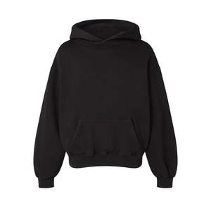 Wholesale Heavyweight 100% Cotton <b>Hoodie</b> Men Custom Embroidery Logo Blank Fleece No <b>String</b> Oversized <b>Hoodie</b> Unisex - Product Image 1