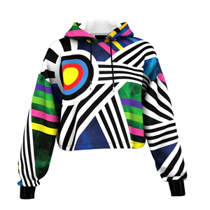 Fashionable Logo Printed Women Sublimation Crop <b>Top</b> Hoodies <b>Low</b> Price Long Sleeves Best Quality Women Sublimation Crop <b>Top</b> - Product Image 4