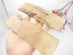 Écailles de corne de mouton naturelles véritables pour manche de couteau, écailles de corne de bélier, matériau brut pour la fabrication de manches de couteaux DIY, matériau brut pour manches de peigne, ébauches. - Product Image 3