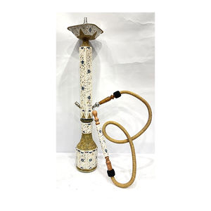 Cachimbas Egipcias de Acero Inoxidable con Acabado Lacado de Lujo y Decoración de Estrella Azul de Nácar - Product Image 1
