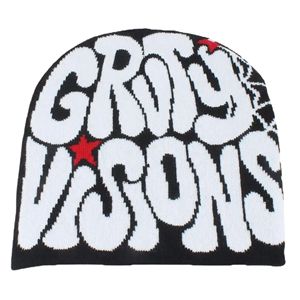 Bonnet Jacquard Côtelé Chaud Personnalisé Sublimé de Haute Qualité en Acrylique/Coton Respirant avec Revers et Motifs à Pois – Vente en Gros - Product Image 5