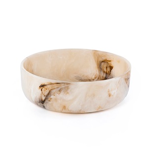 ชามเรซิ่นทรงกลมขนาดใหญ่ ทำด้วยมือ สำหรับใส่สลัดและของว่าง ตกแต่งบ้าน ใช้ในครัวเรือน - Product Image 4