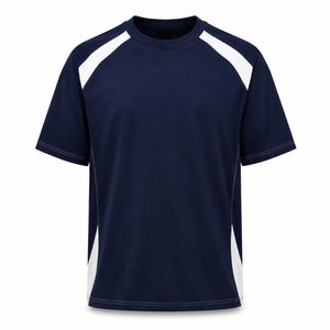 Men's Sporty Printed Quick Dry Short Sleeve T-Shirt <b>Raglan</b> Sleeve O-Neck Regular Fit 100% Cotton Knitted Front Design - Product Image 1