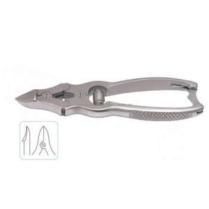 Stainless Steel Double Action <b>Toe</b> Nail Cutter for Thick Hard Nails, Double Action Nail Clipper Curved Double Spring 12 cm <b>by</b> LCI - Product Image 5