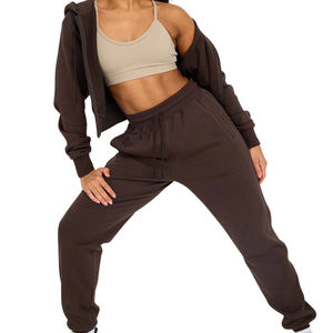 Conjunto de Pantalones Cortos de Dos Piezas para Mujer, Invierno, Logotipo Personalizado, Cierre de Cremallera, Ropa Casual Urbana, Ecológica, Servicio OEM - Product Image 5