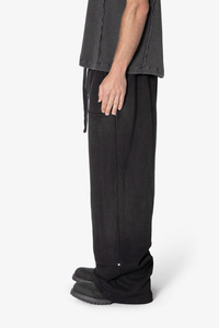 Pantalon de jogging décontracté ample et évasé pour homme, taille haute, style streetwear hip-hop, coupe large et évasée - Product Image 2