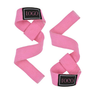 High Quality Pink Cotton Gym <b>Lifting</b> <b>Straps</b> <b>for</b> Deadlifting Barbell Row <b>Straps</b> <b>for</b> Muscle Building and Cross Training - Product Image 2