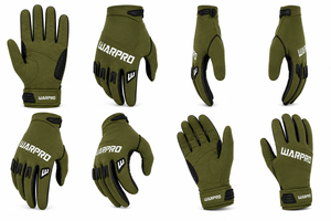 WARPRO INDUSTRY <b>Full</b> Finger Racing Gloves Unisex Motocross Non <b>Slip</b> Breathable Windproof Quick Drying Digital Print PU Hook Loop - Product Image 5