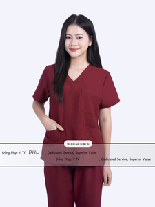Ensemble de blouses médicales unisexes à col en V, extensibles dans quatre directions, uniforme d'infirmière, vêtements de travail pour clinique et hôpital, logo personnalisé - Product Image 2