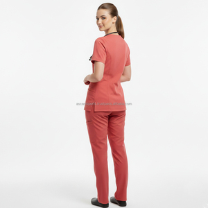 Conjunto de Uniforme Médico Personalizado con Logotipo Bordado, Tela Transpirable, Bolsillo Lateral, Puños Ajustables, para Trabajadores de Fábrica - Product Image 6