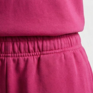 Ensemble 2 pièces pour femme en coton rose, t-shirt et short, avec imprimé lettres, col rond, coupe ample, décontracté, pour le printemps et l'été - Product Image 5
