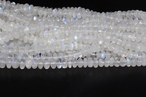 <b>Rainbow</b> Moonstone Beads 6-7 mm Smooth Rondelle 16 Inches Strands Natural Gemstone Flashy <b>Rainbow</b> Beads At Wholesale Price - Product Image 2
