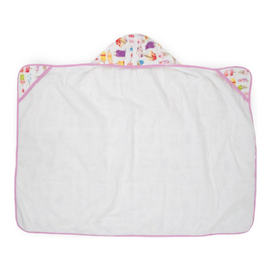 Printed Solid Soft 100% Cotton Fleece Baby <b>Hooded</b> Muslin <b>Towels</b> Super Absorbent Newborn Bath Wrap Poncho Toddlers Kids Room - Product Image 2