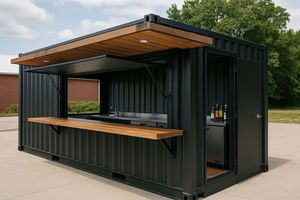 Conception de <span class=keywords><strong>maison</strong></span> conteneur modifiée pour usage bureautique/commercial, petit magasin en acier pour usage commercial, magasin d'angle - Product Image 2
