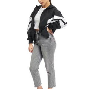 Vestes coupe-vent imperméables pour femmes, mode été, fermeture éclair, doublure en maille respirante, tissage extérieur, logo personnalisé - Product Image 5