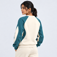 Sweat-shirt pour femme en tissu mélange de coton doux, respirant, confortable, coupe décontractée, coutures durables, style moderne et décontracté, personnalisable OEM