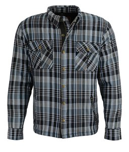 Men’s Blue Black Plaid <b>Flannel</b> Work Shirt Heavyweight Long Sleeve Multi Pocket Western Outdoor Workwear Custom OEM Shirt - Product Image 6