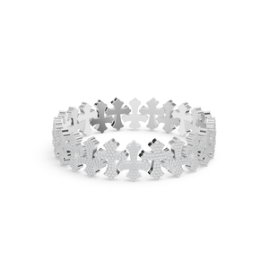 Aurum Diam Gold <b>Silver</b> Open <b>Cuff</b> <b>Bracelet</b> Name Pendant Micro Pave Moissanite Charm EGI Certified Crown Shape Hip Hop Unisex - Product Image 6
