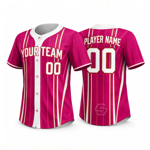 Maillot de baseball personnalisé en sublimation, teint en pièce, unisexe adulte, manches courtes, boutons sur le devant, évacuation de l'humidité, maille respirante - Product Image 5