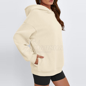 Sudadera con Capucha Extra Grande para Mujer, 100% Algodón, de Alta Calidad, Servicio OEM de Fábrica, para Invierno, Estilo Urbano, Manga Larga, con Logotipo Frontal - Product Image 6